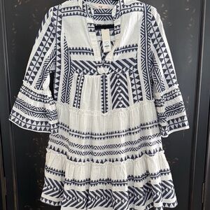 Miami Navy and White Casual Dress